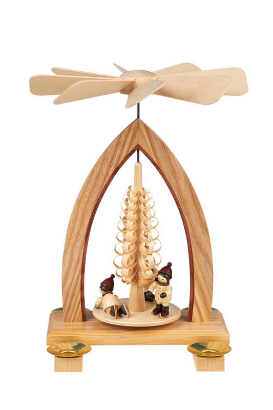 Christmas pyramid ice skater, 26 cm by Heinz Lorenz