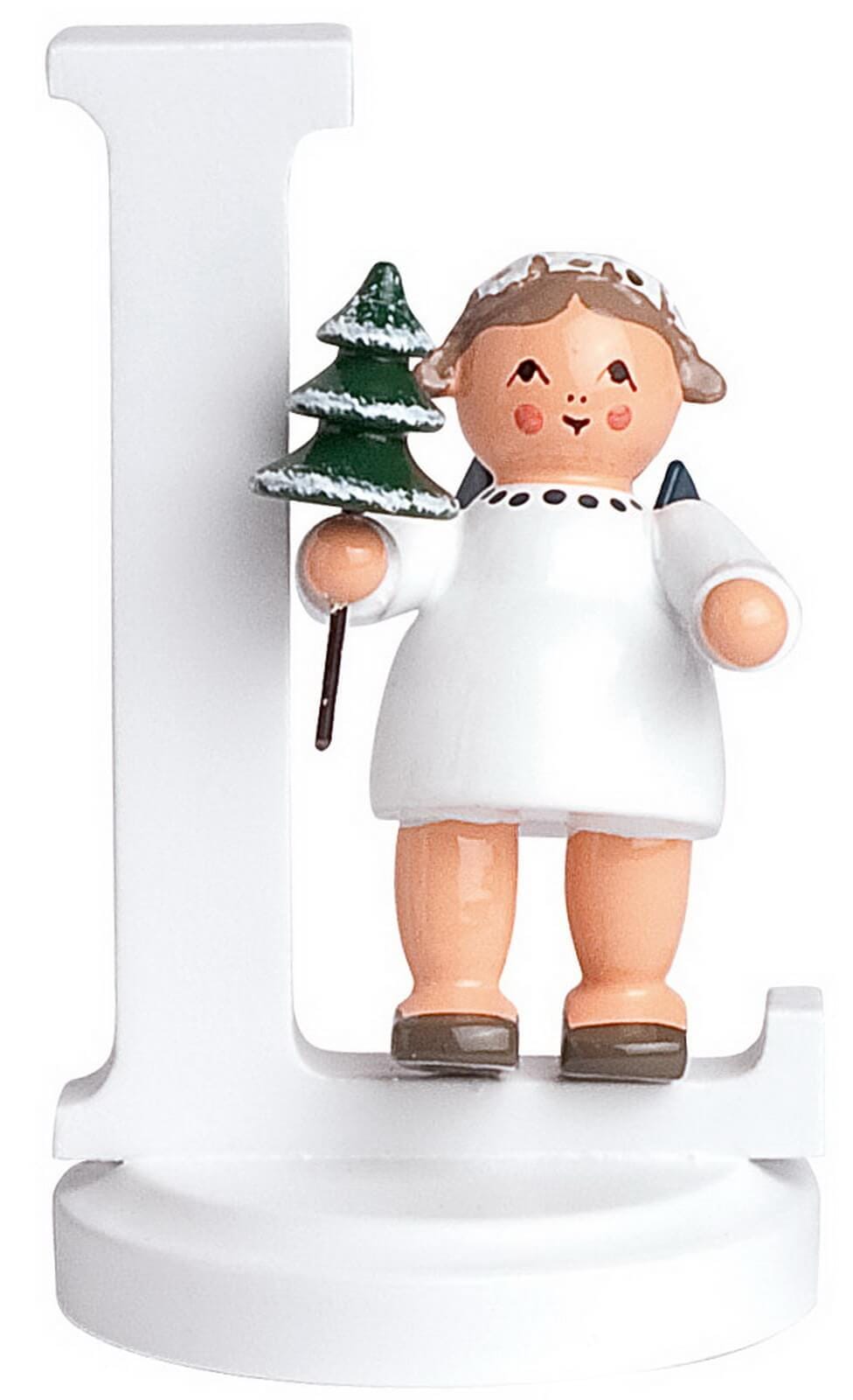 Christmas angel with the letter L, 7 cm from KWO