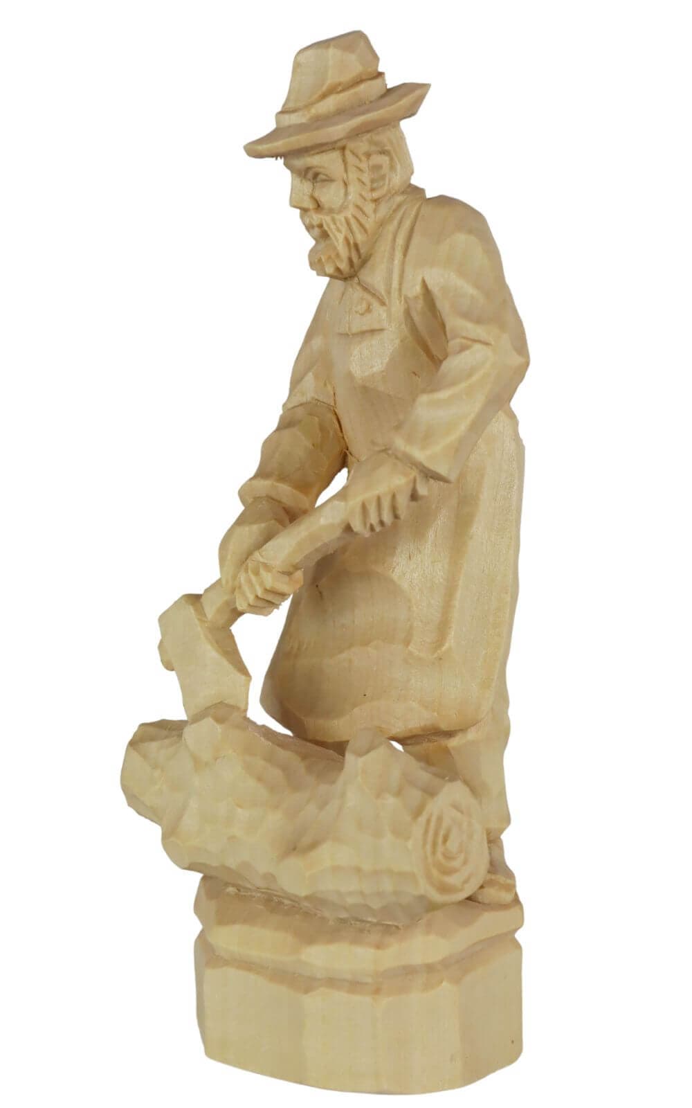 Lumberjack, natural, carved, 25 cm by Schnitzkunst aus dem Erzgebirge_1