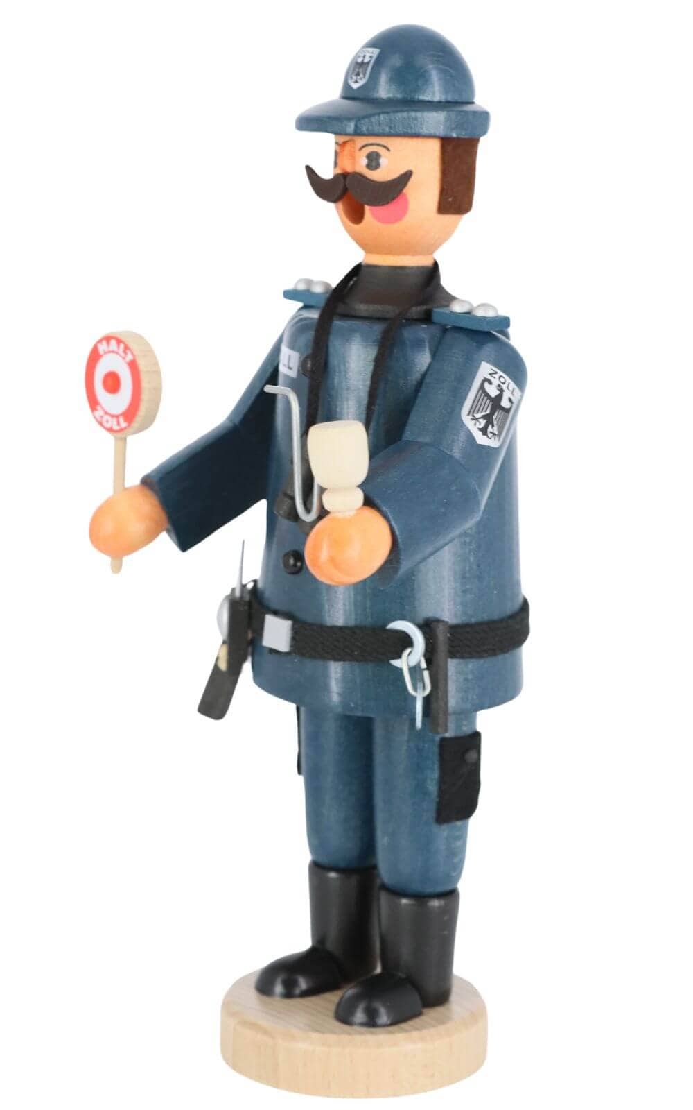Räuchermännchen Zöllner in blauer Uniform von Karl Werner_3