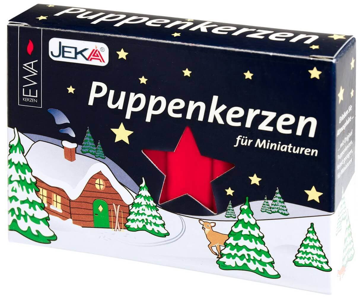 Mini candles, 20 pieces, red by EWA