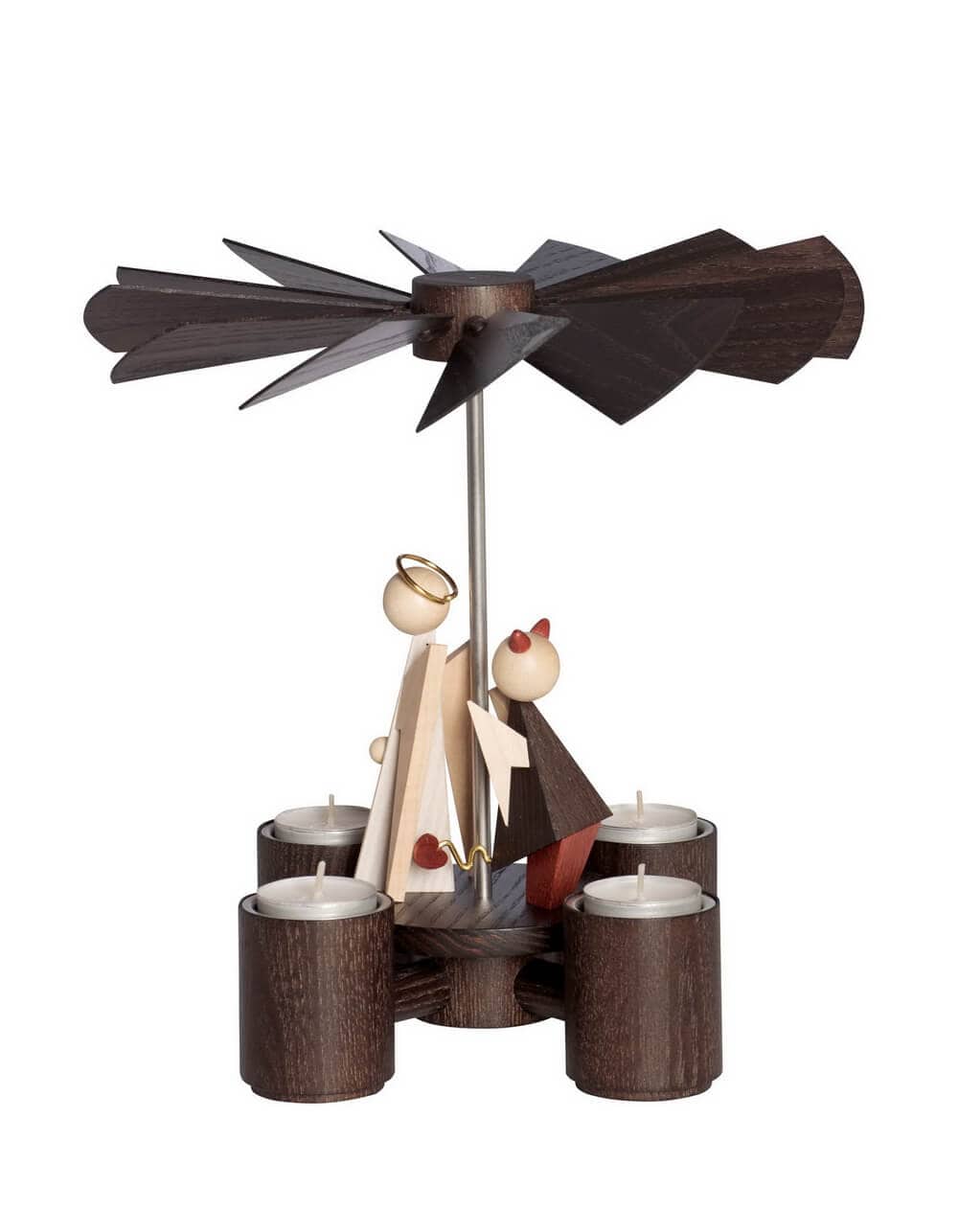 Modern Christmas pyramid angel & devil from KWO