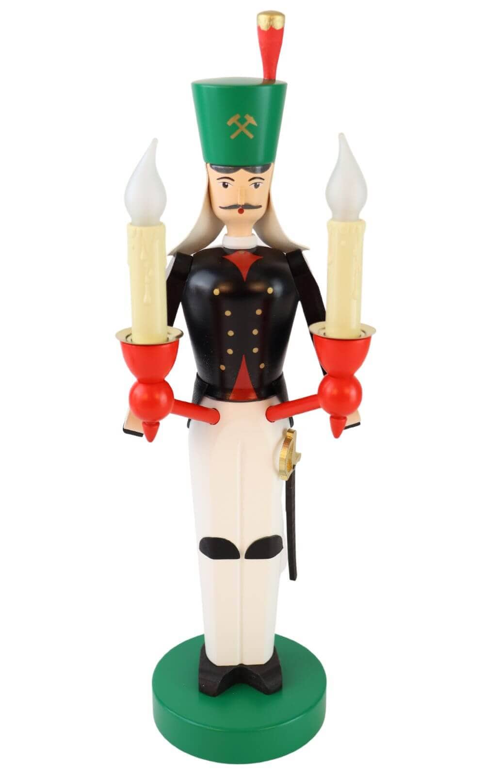 Miner electrically illuminated, 32 cm, colored by Richard Glässer