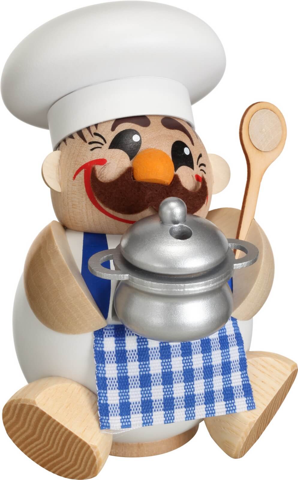 Incense Smoker Chef, 12 cm by Seiffener Volkskunst eG