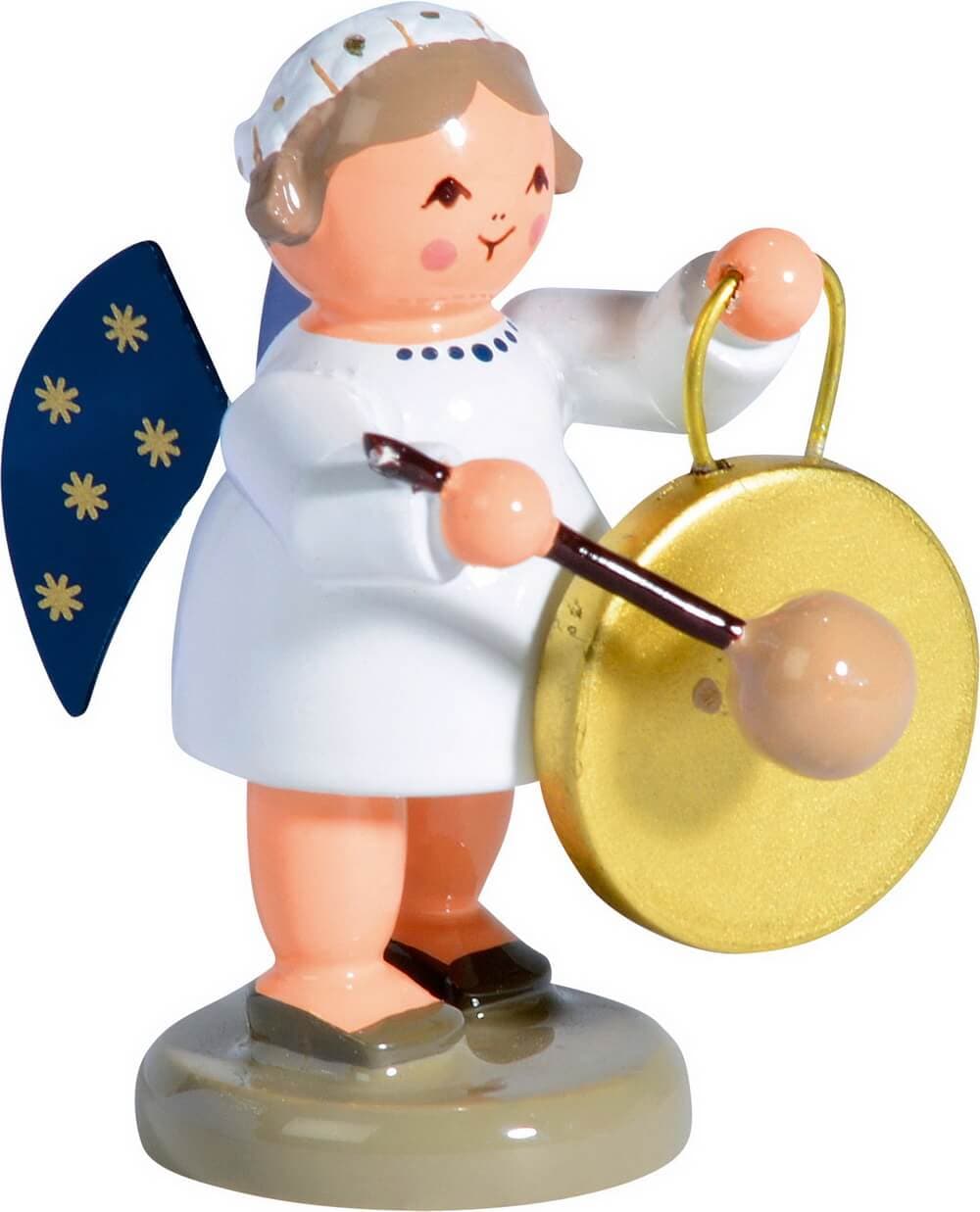 Miniature Christmas angel with gong, 5 cm by KWO