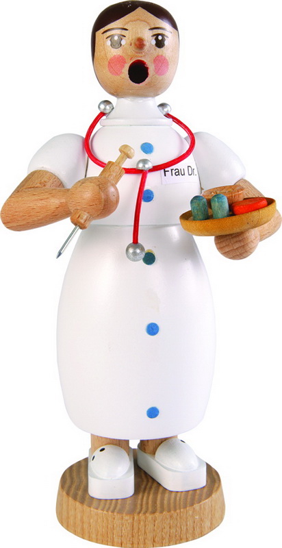 Räuchermännchen Ärztin, 18 cm von Richard Glässer