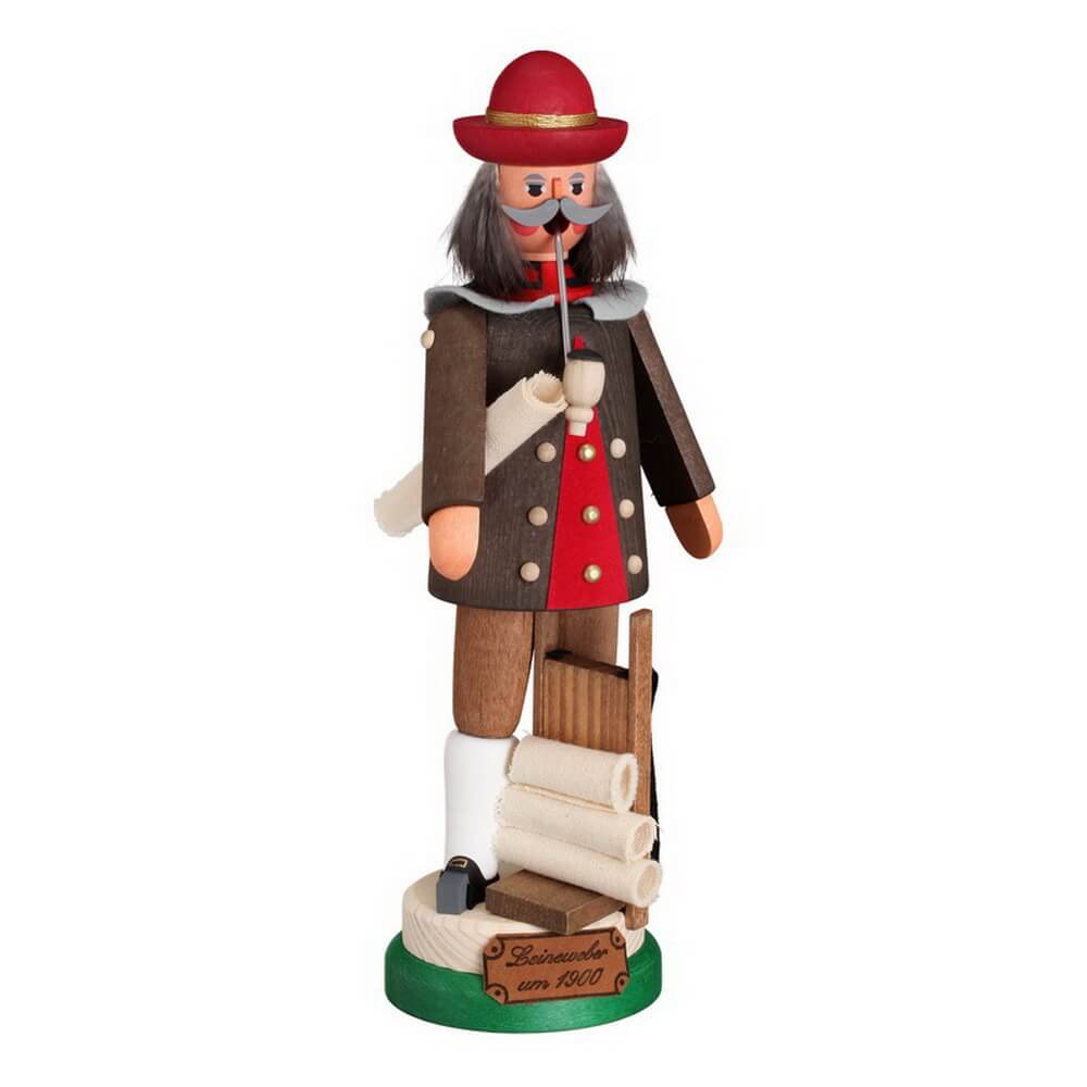 Smoking man linen weaver by Karl Werner