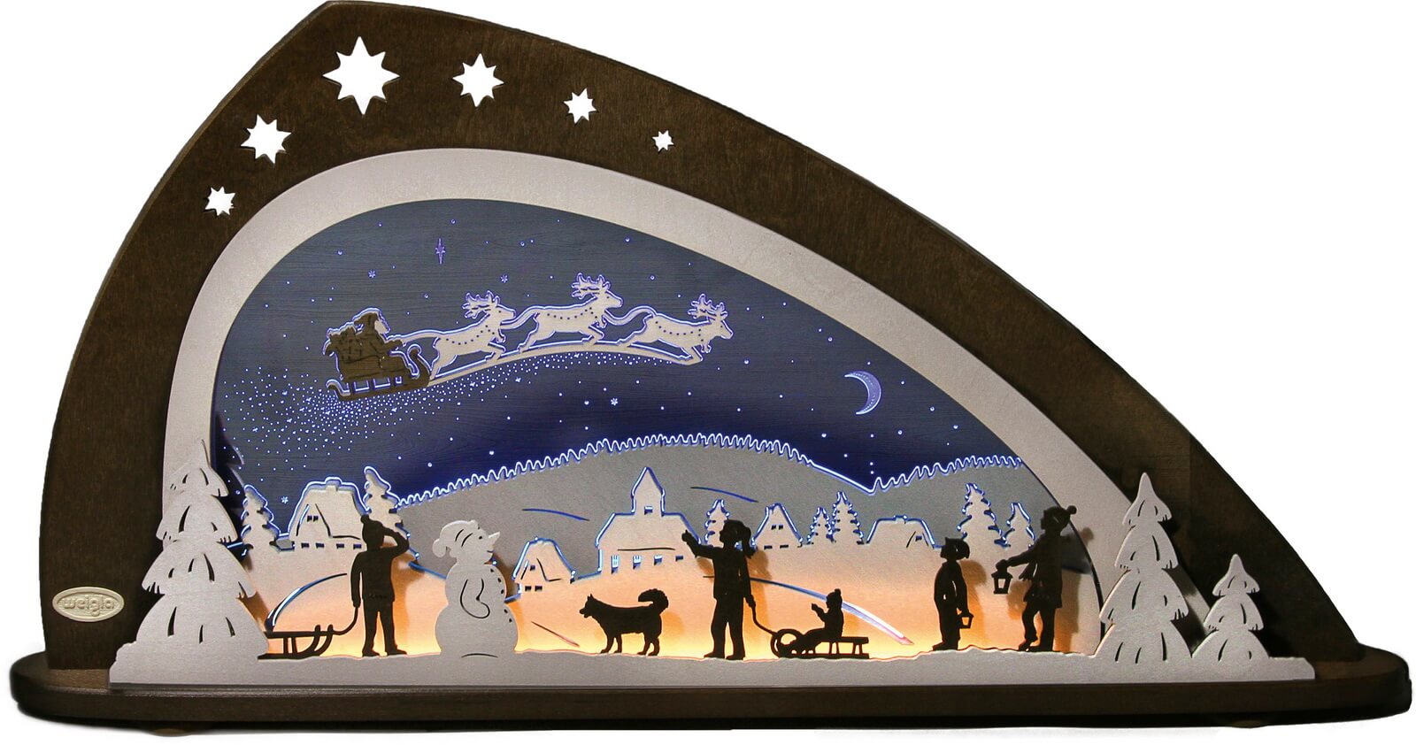 LED candle arch Santa Claus by Weigla