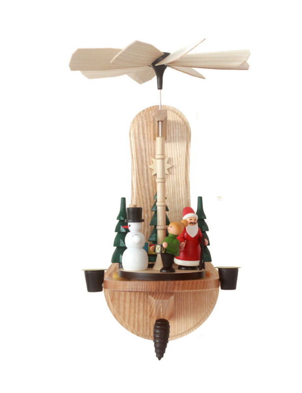 Christmas pyramid - Wall pyramid with Christmas figures, 33 cm by toy maker Günther