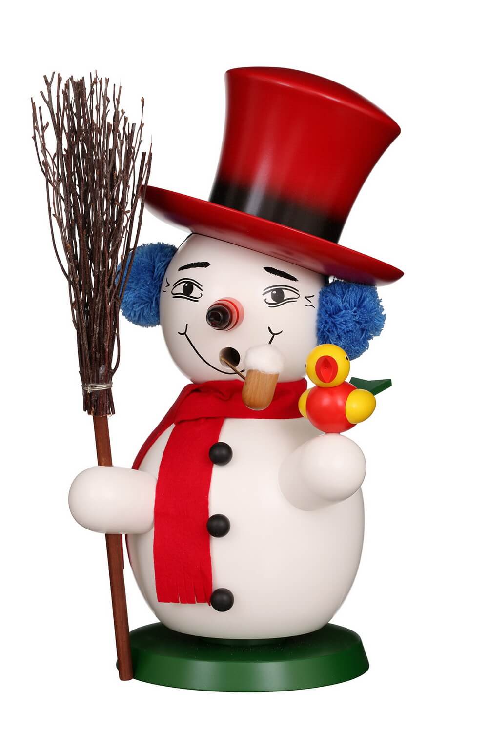 Smoking man snowman, 50 cm, colored by Christian Ulbricht
