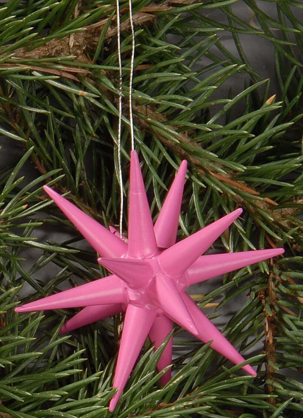 Wooden Christmas tree decorations, Poinsettias pink, 4-piece by Albin Preißler_pic2