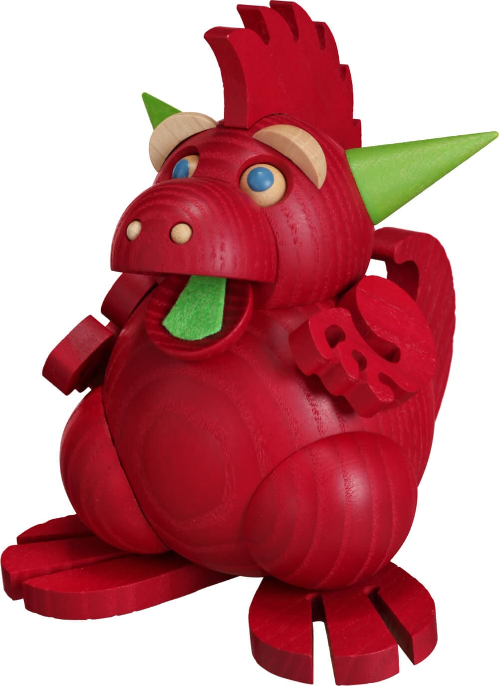 Smoking man dragon fire breather from Seiffener Volkskunst eG