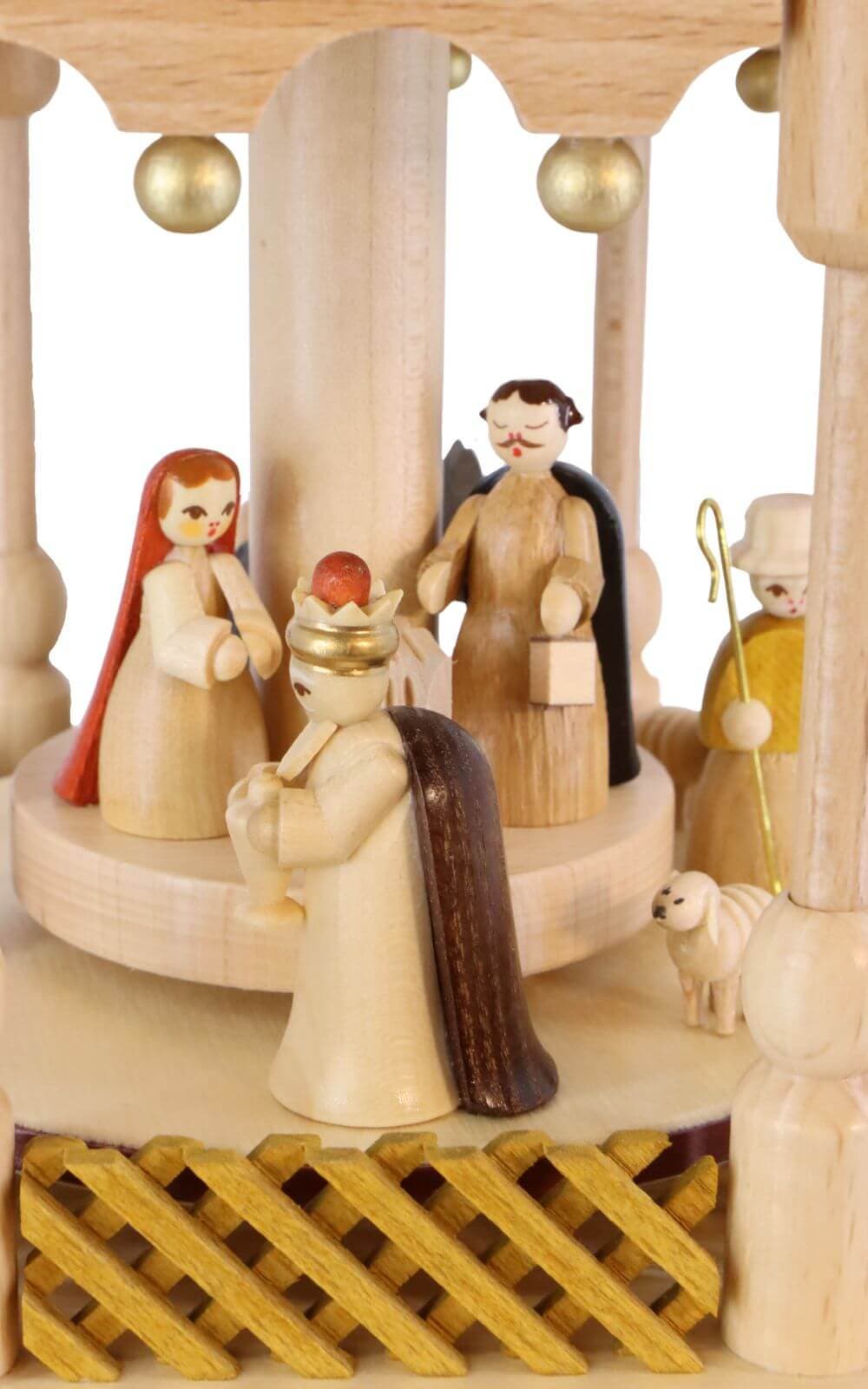 Weihnachtspyramide Heilige Geschichte, 3 – stöckig, 38 cm von Richard Glässer_4