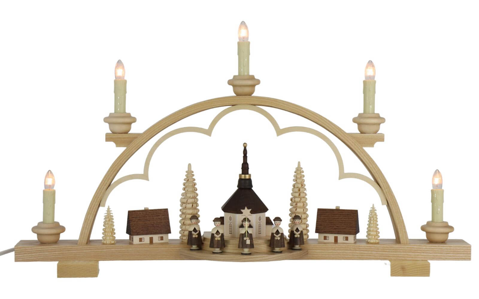 Candle arch with small village, 57 cm by Müller Kleinkunst_1