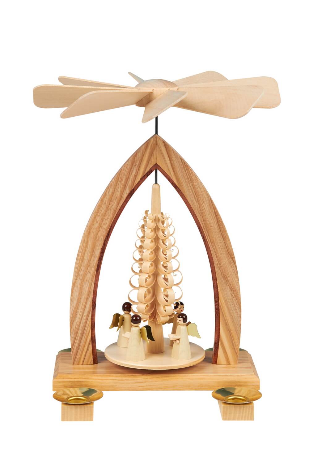 Weihnachtspyramide mit Weihnachtsengel, 26 cm, Heinz Lorenz Olbernhau/ Erzgebirge_Bild1