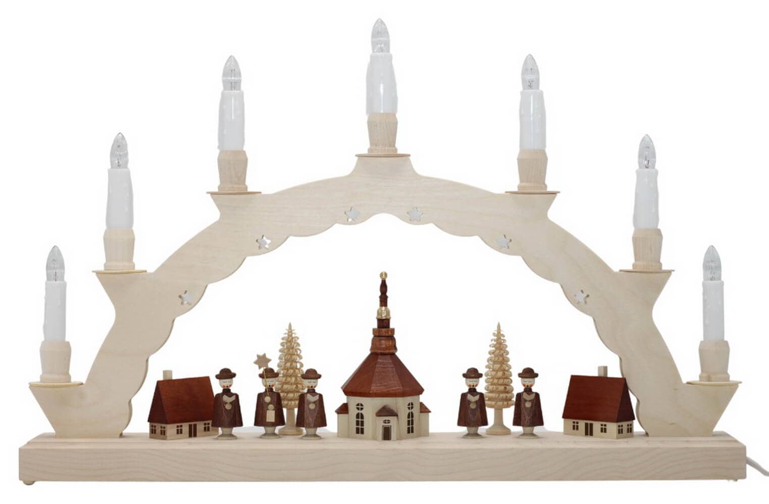 Candle arch Seiffen village with 2-fold lighting of SEIFFEN.COM_2