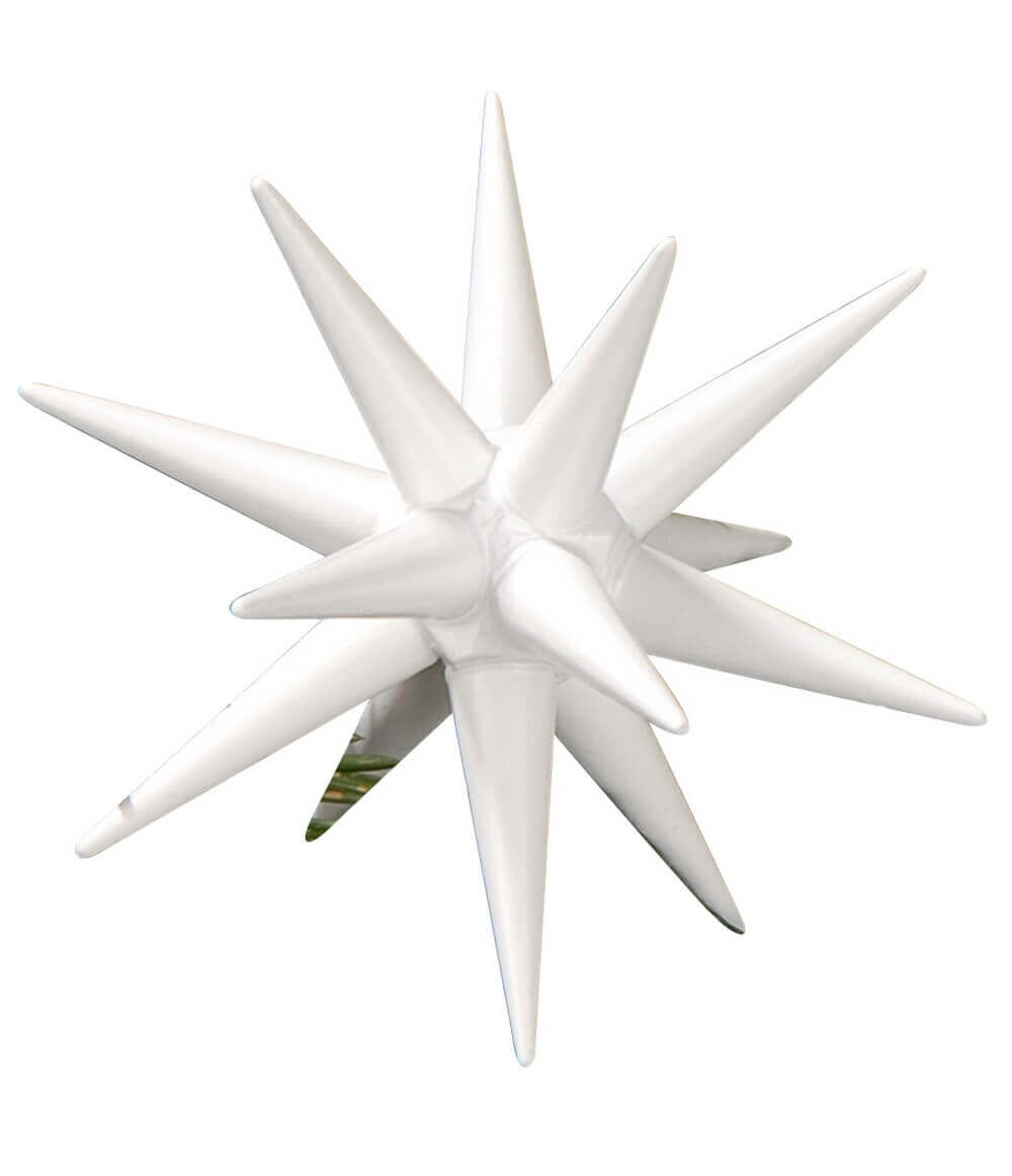 Wooden Christmas tree decorations, Poinsettias white, 4-piece by Albin Preißler_pic1