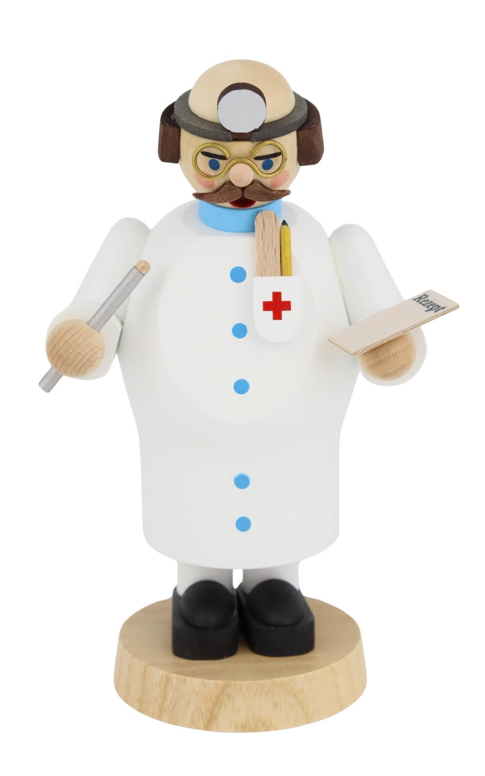 Smoking man doctor, 14 cm by Richard Glässer
