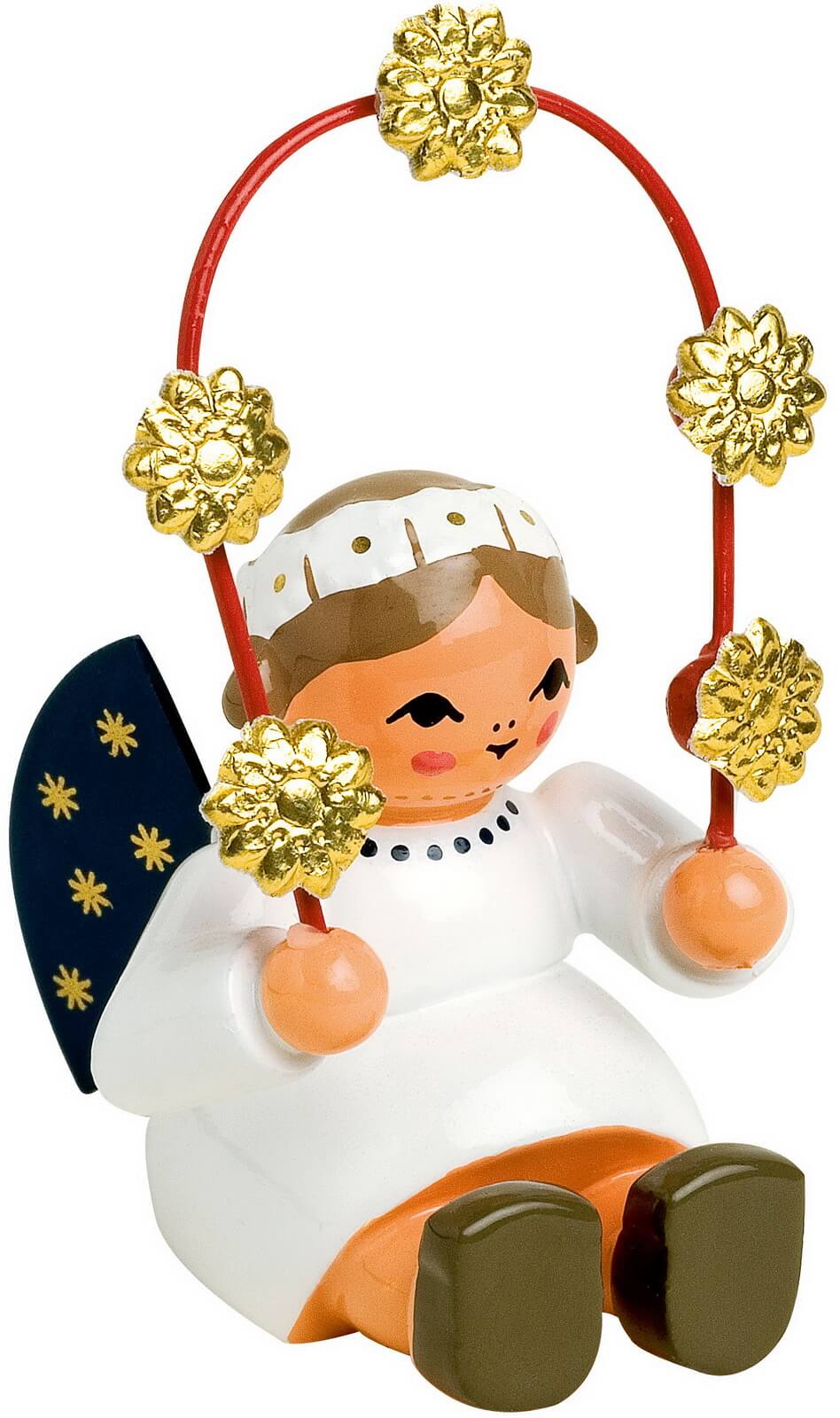 Miniature Christmas angel with star arch, 5 cm by KWO
