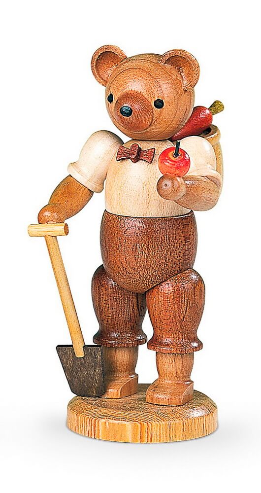 Miniature teddy - gardener, nature, 10 cm by Müller Kleinkunst