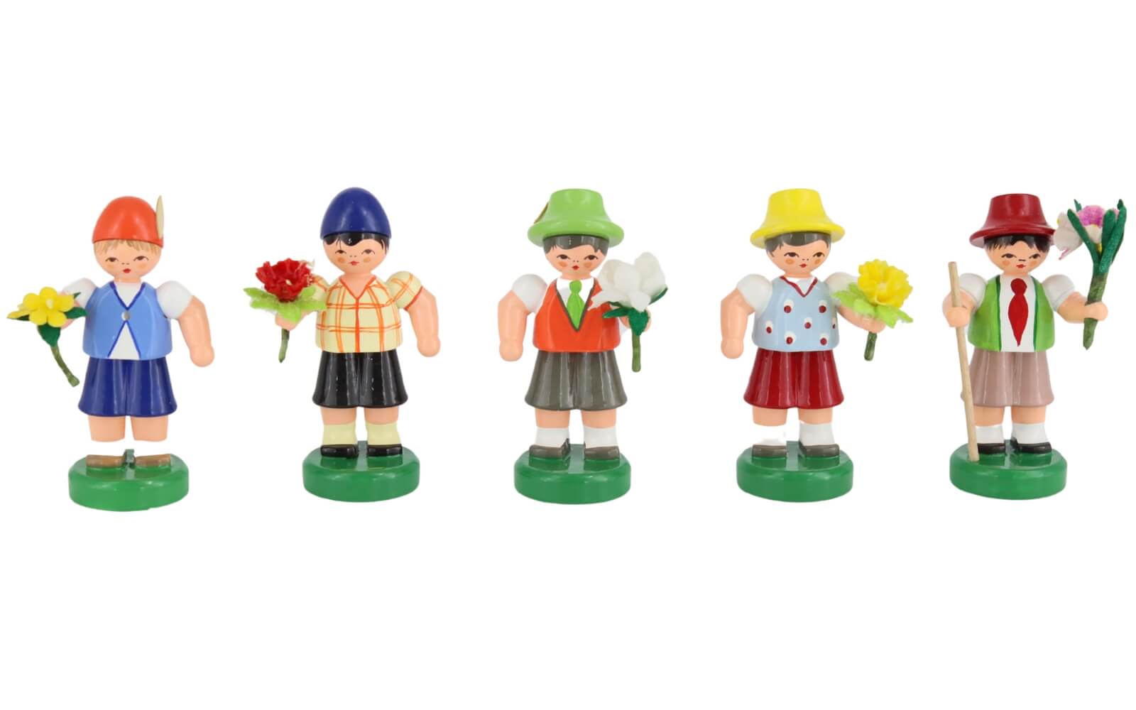 Miniature flower boys, 5 pieces hand-painted by Figurenland Uhlig GmbH_1