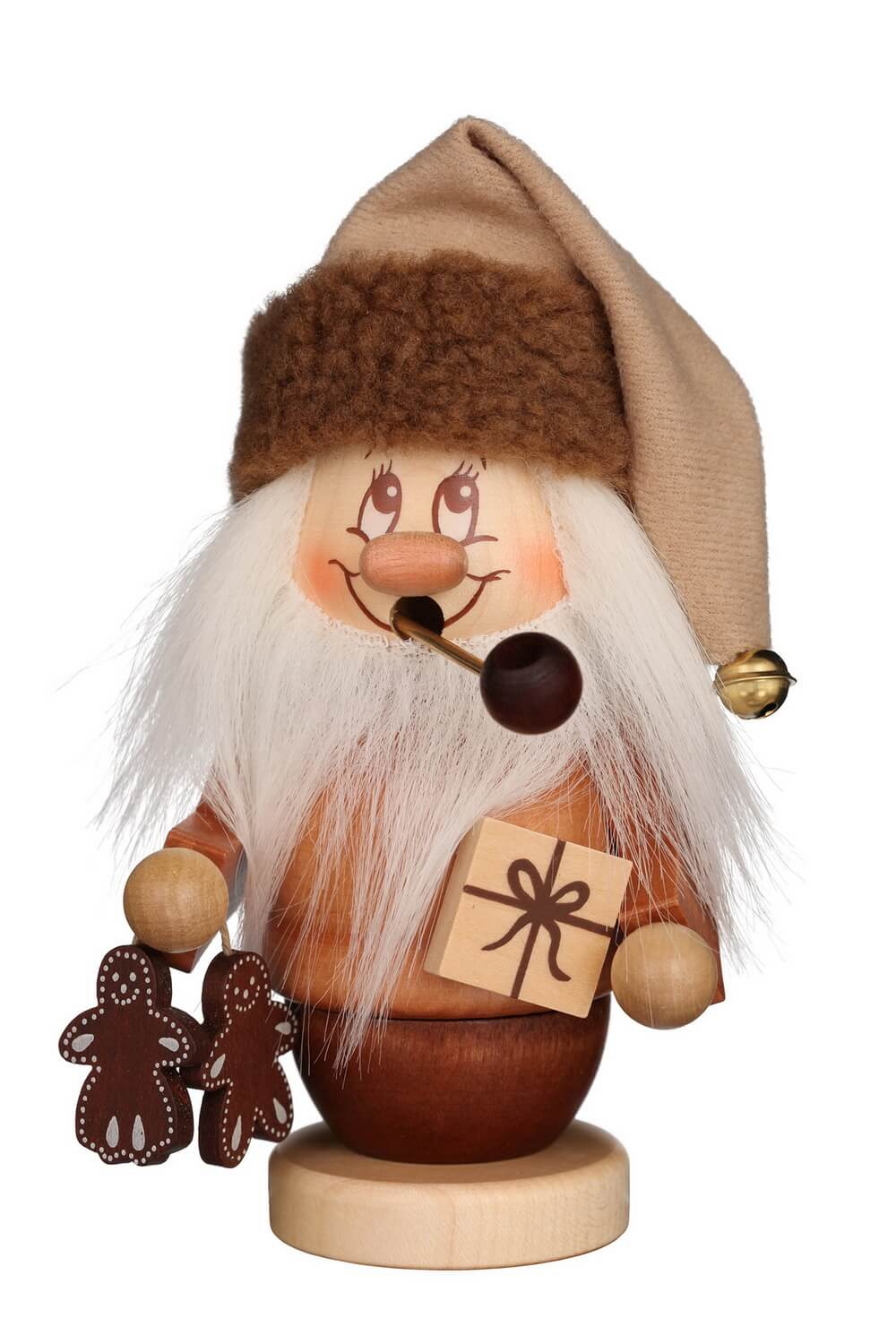 German Santa Incense Smoker Mini Gnome, 5.5 Inches (14 cm) by Christian Ulbricht, Made in Germany