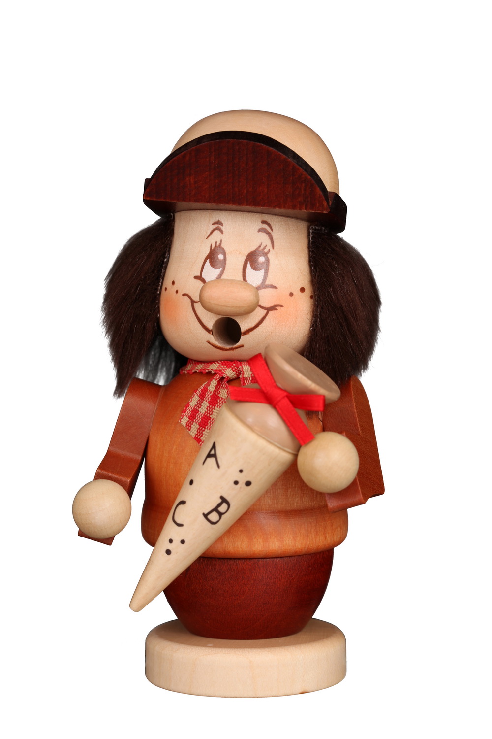 Smoking man mini gnome, school beginner, 13 cm by Christian Ulbricht