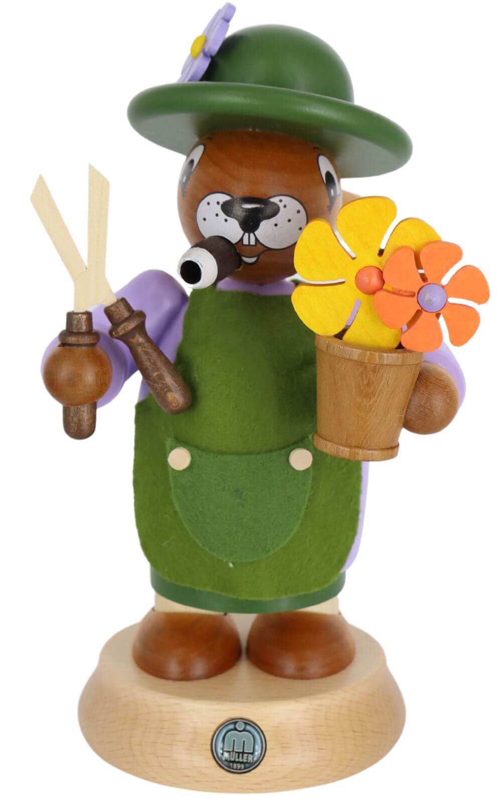 Smoking man Easter bunny gardener by Müller Kleinkunst_1