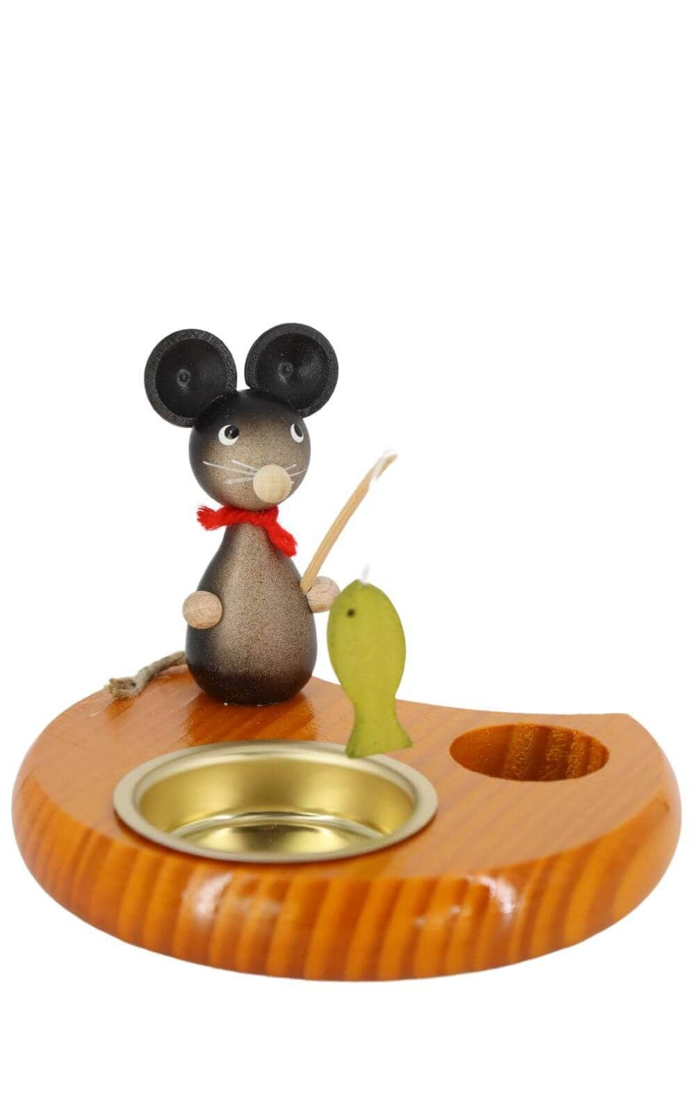 Candle holder for tea lights mouse with angel, 6 cm by Ralf Zenker_1