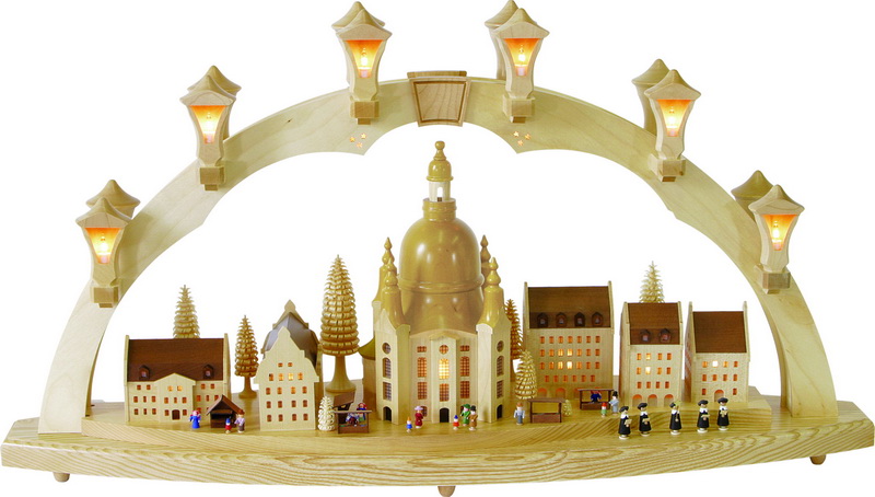 Candle arch Frauenkirche with Striezelmarkt by Richard Glässer_2