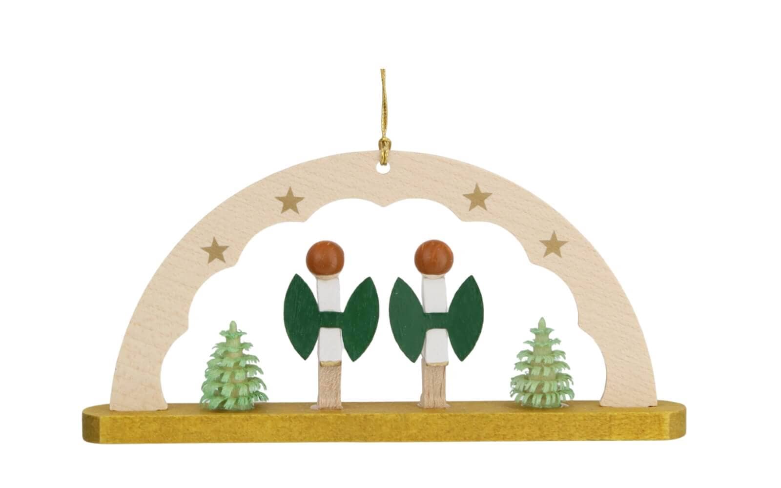 Christmas tree decoration Schwibbogen with angel, 11 cm / 4,3 inch by Richard Glässer_2