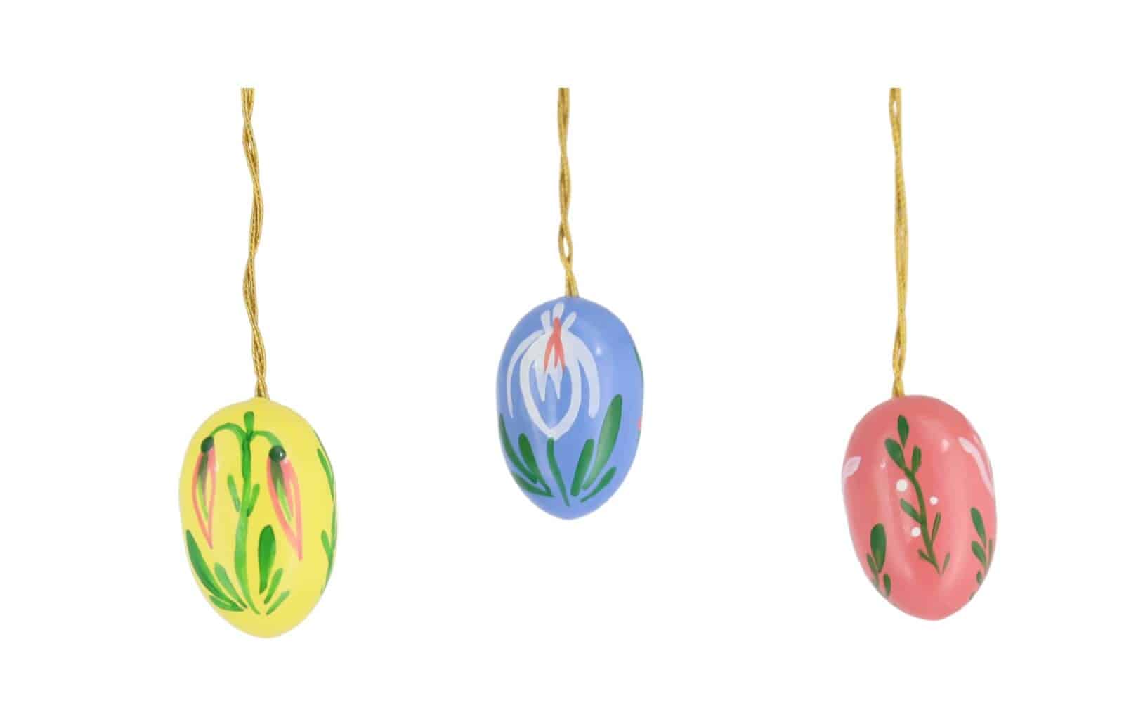 Easter eggs with small flowers, 6 pieces, 2 cm by Figurenland Uhlig GmbH_2