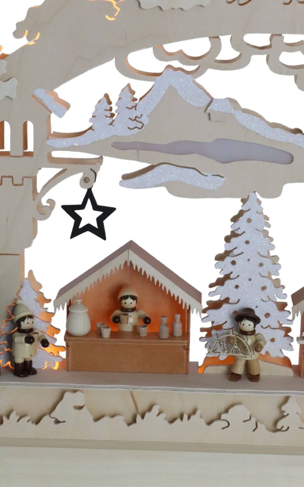 Schwibbogen Burgweihnacht, 63 cm von Romy Thiel_4