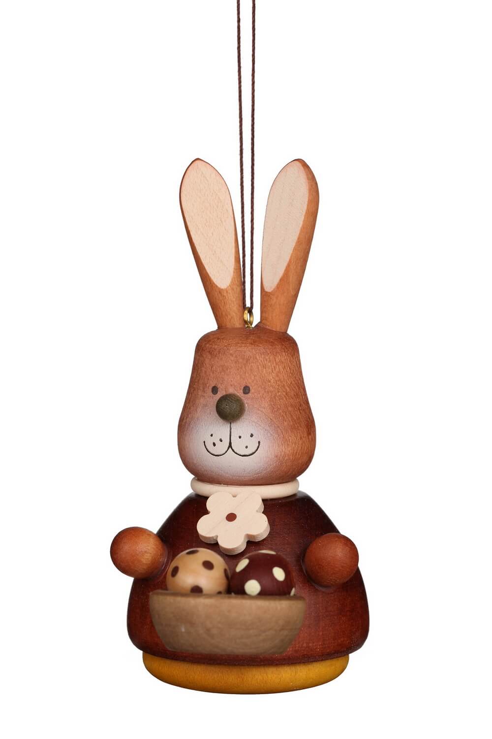 Easter bunny - Wobbly bunny with egg basket to hang, natural, 10 cm by Christian Ulbricht