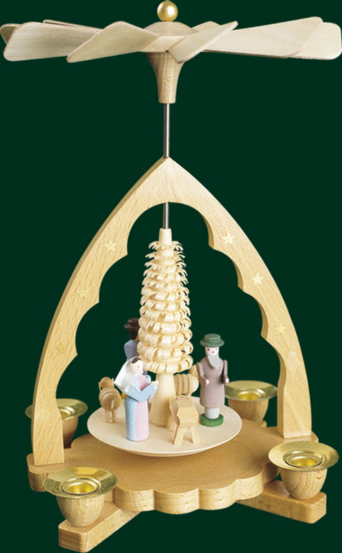 Christmas pyramid with Holy Family, 19 cm by Richard Glässer_2