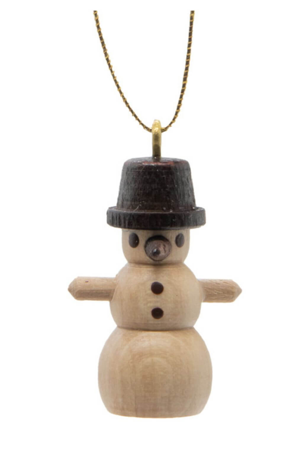 Christmas tree decoration snowman, 3 cm by Spielwarenmacher Günther