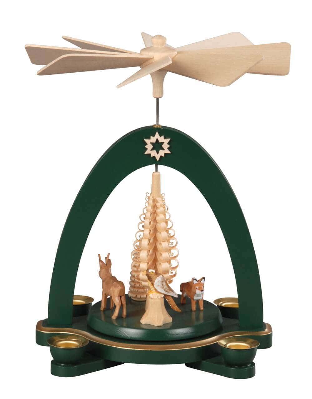 Christmas pyramid with forest animals, 20 cm by Albin Preißler