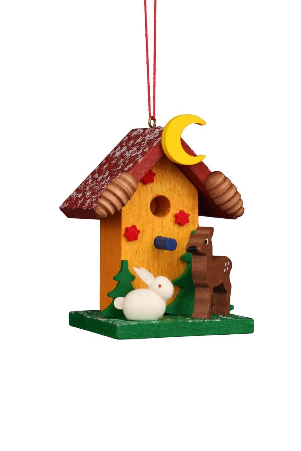 Christmas Tree Ornament Birdhouse Forest, 2.76 inches (7 cm) by Christian Ulbricht, Made in Germany