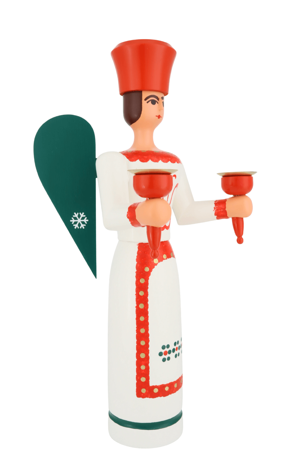 Christmas angel for wax candles, 38 cm, colored by SEIFFEN.COM
