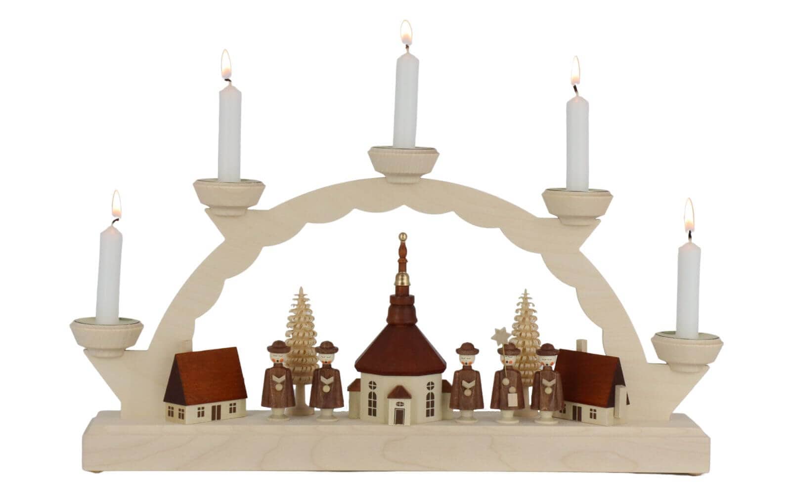 Candle arch Seiffen village with currende for wax candles by SEIFFEN.COM_1