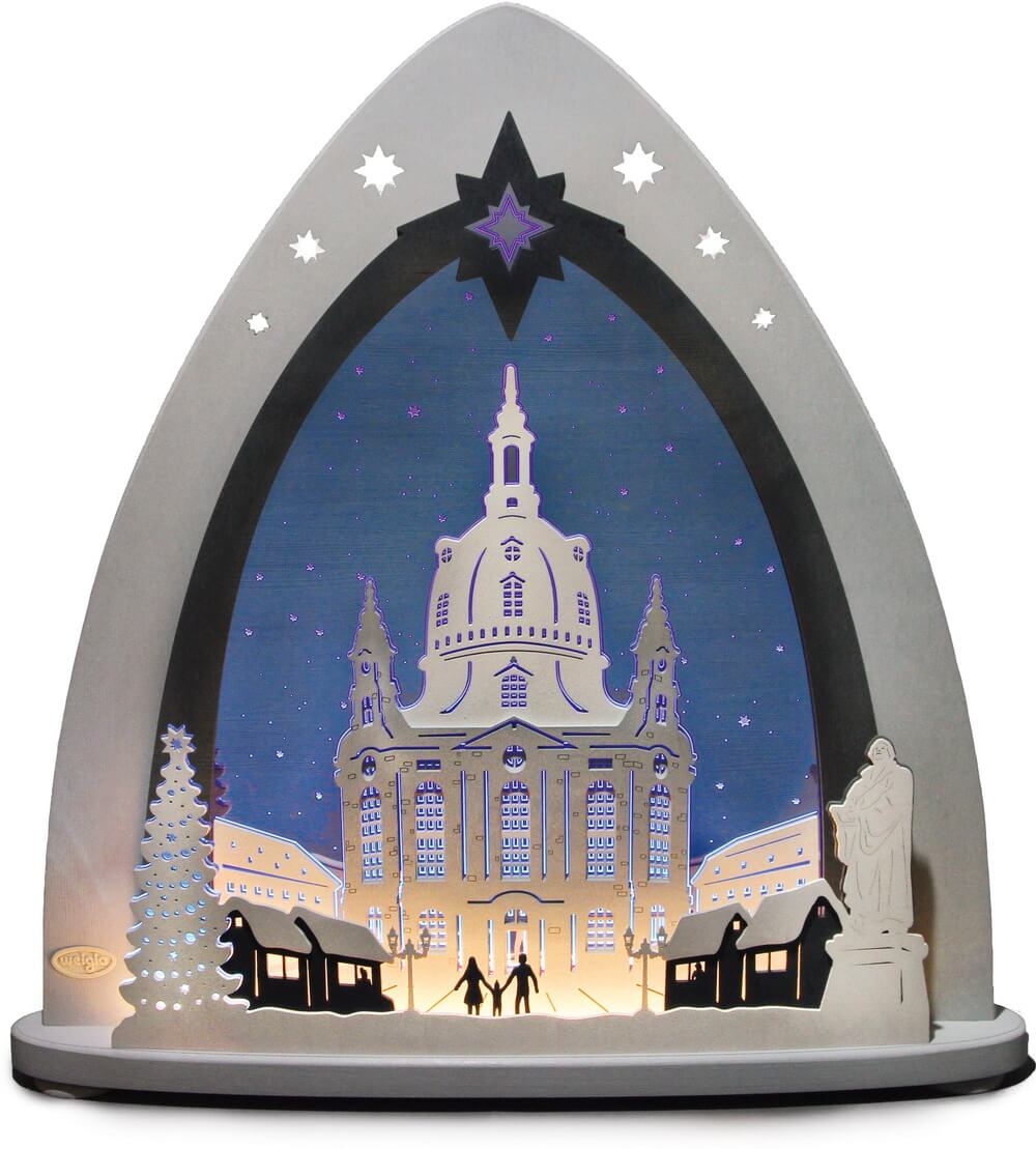 LED candle arch, Lichterspitze Frauenkirche by Weigla