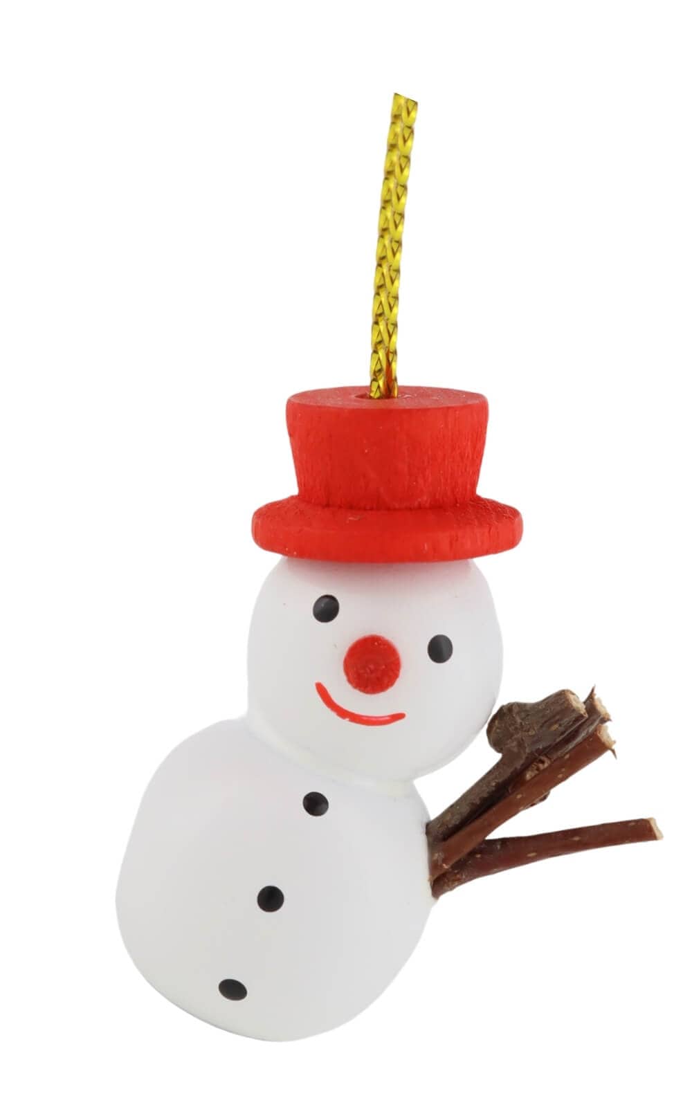 Christmas tree decoration: snowman with a red hat, 4 cm / 1,6 inches, from SEIFFEN.COM