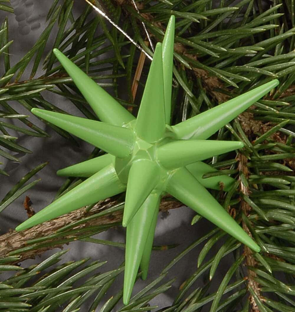 Wooden Christmas tree decorations, Poinsettias light green, 4-piece by Albin Preißler_pic2