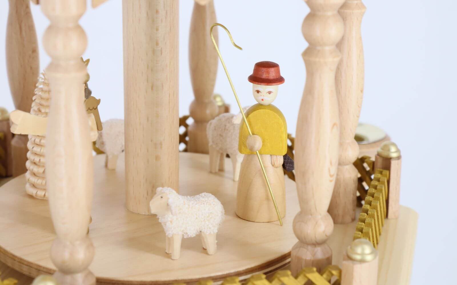 Christmas pyramid Nativity, natural, 4-tier by Richard Glässer_5