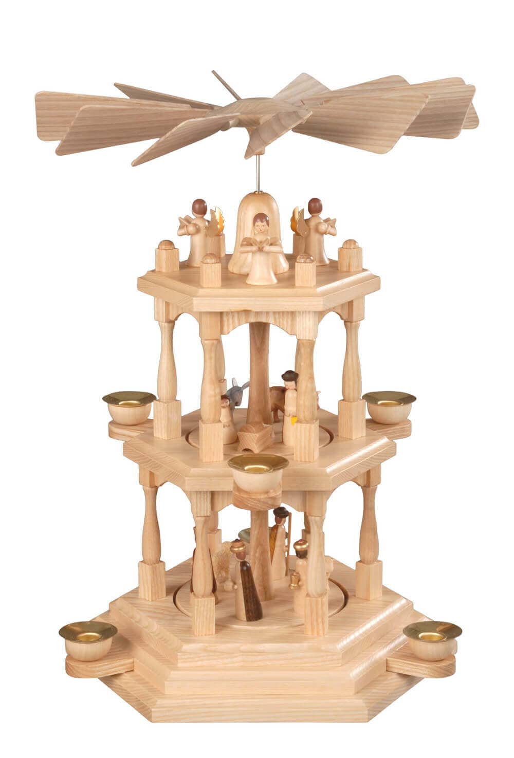 Christmas pyramid Holy Family, 41 cm by Albin Preißler