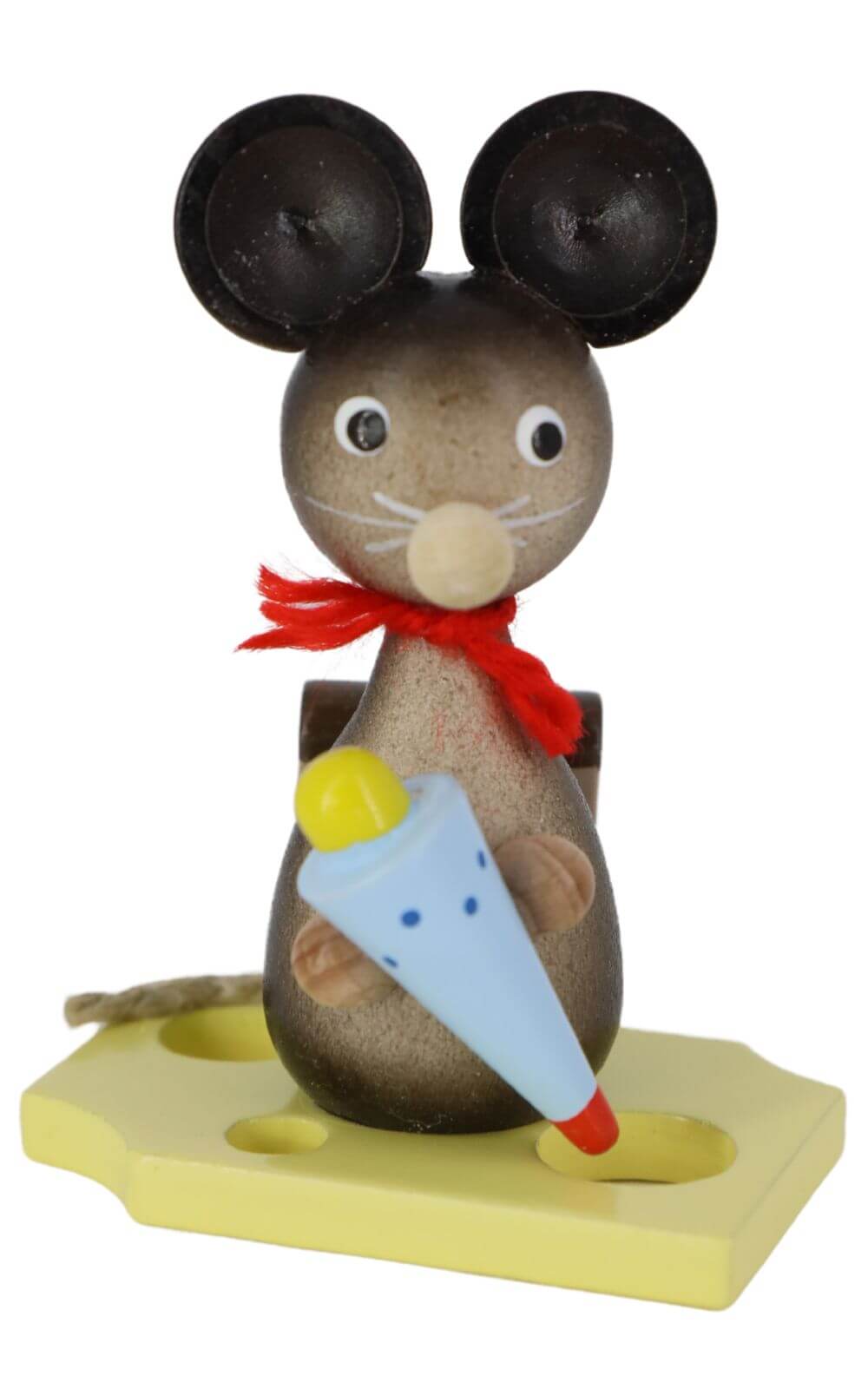 Miniature mouse child with sugar cone, 7 cm, colored by Ralf Zenker_1