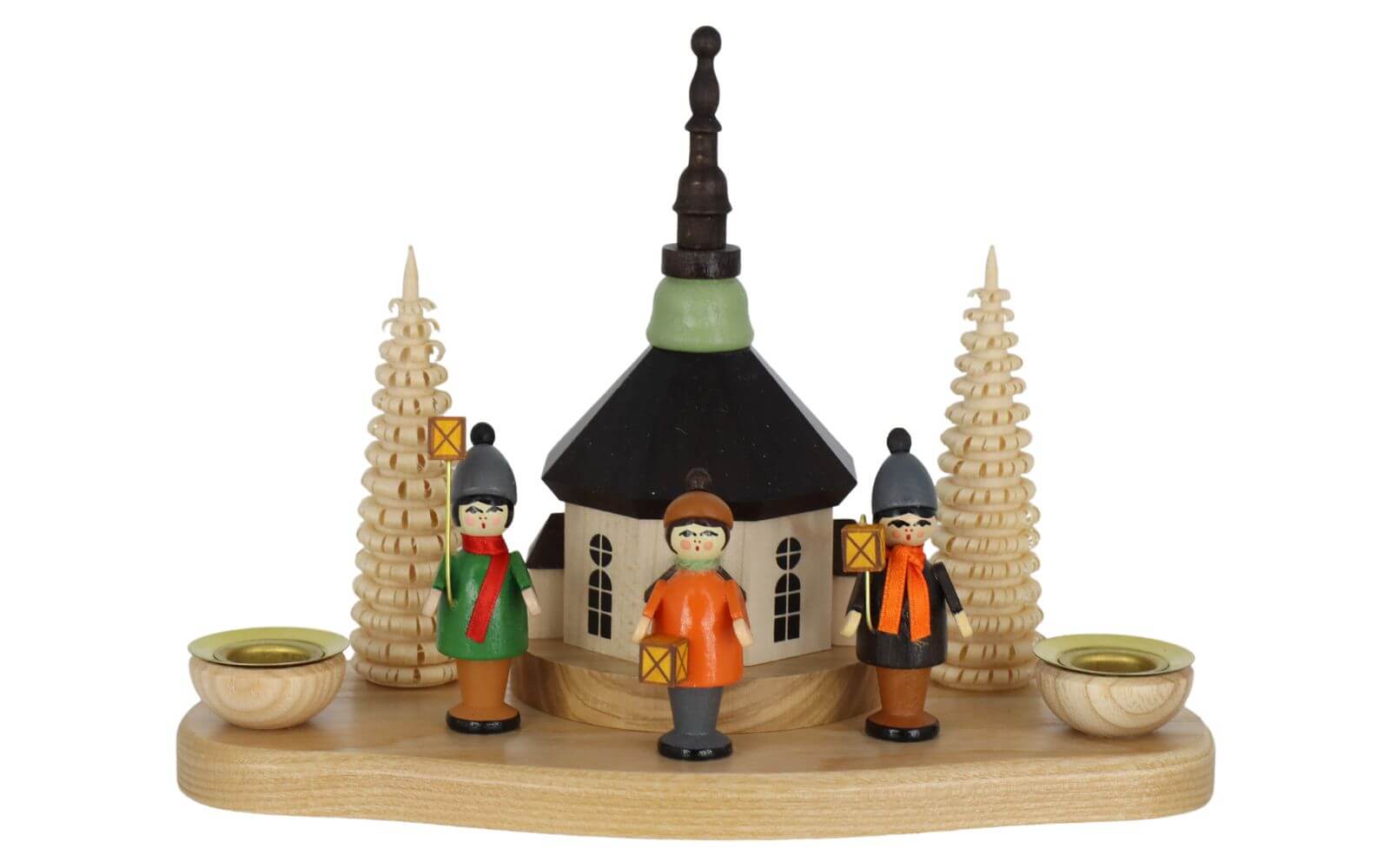Candlestick with Seiffen church and lantern children by Knuth Neuber_1