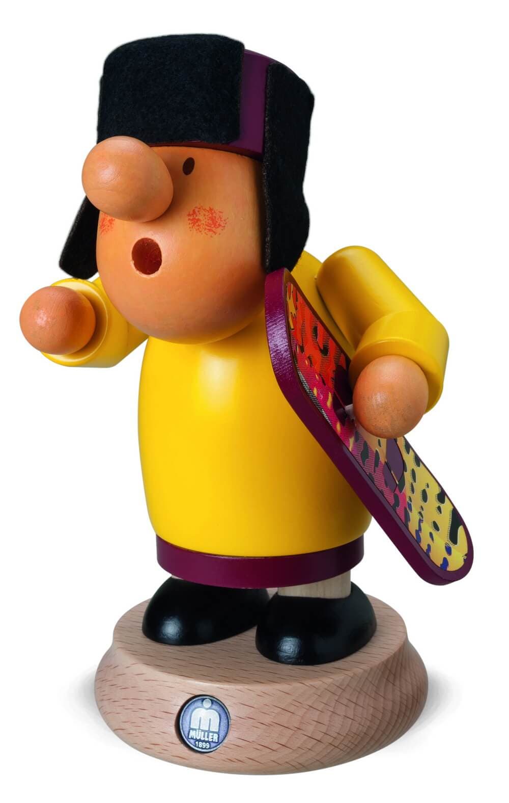 Smoking man Müllerchen®, Snowboarder by Müller Kleinkunst