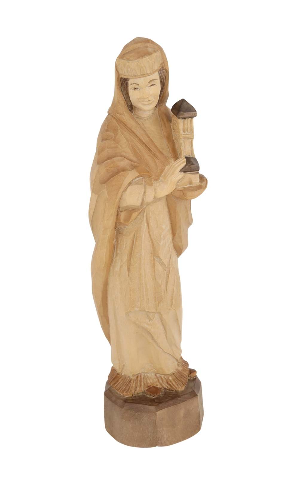 Saint Barbara, carved, 25 cm 9,8 inches, by Schnitzkunst from the Ore Mountains1