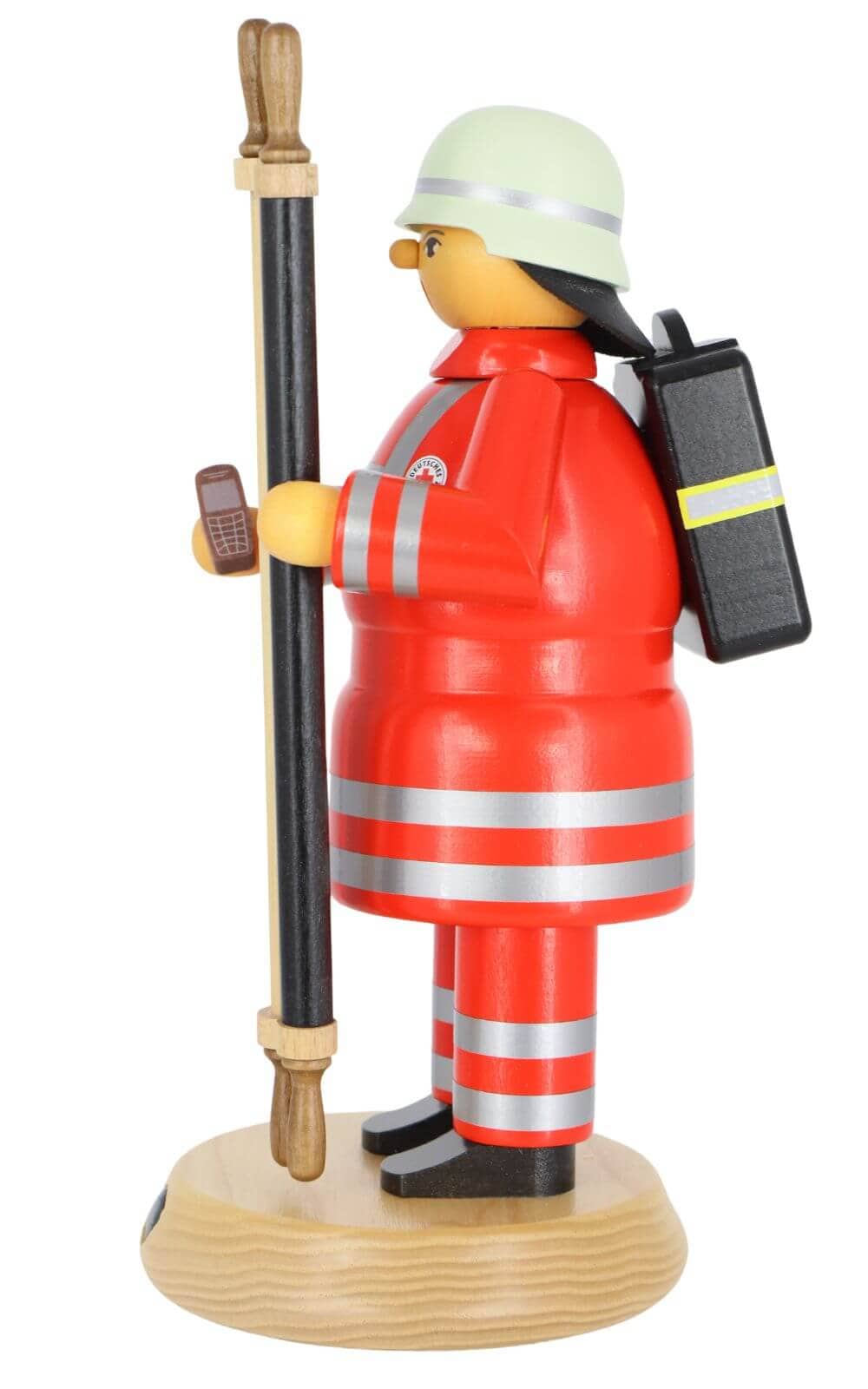 Smoking man Red Cross paramedic with stretcher by Müller Kleinkunst_3